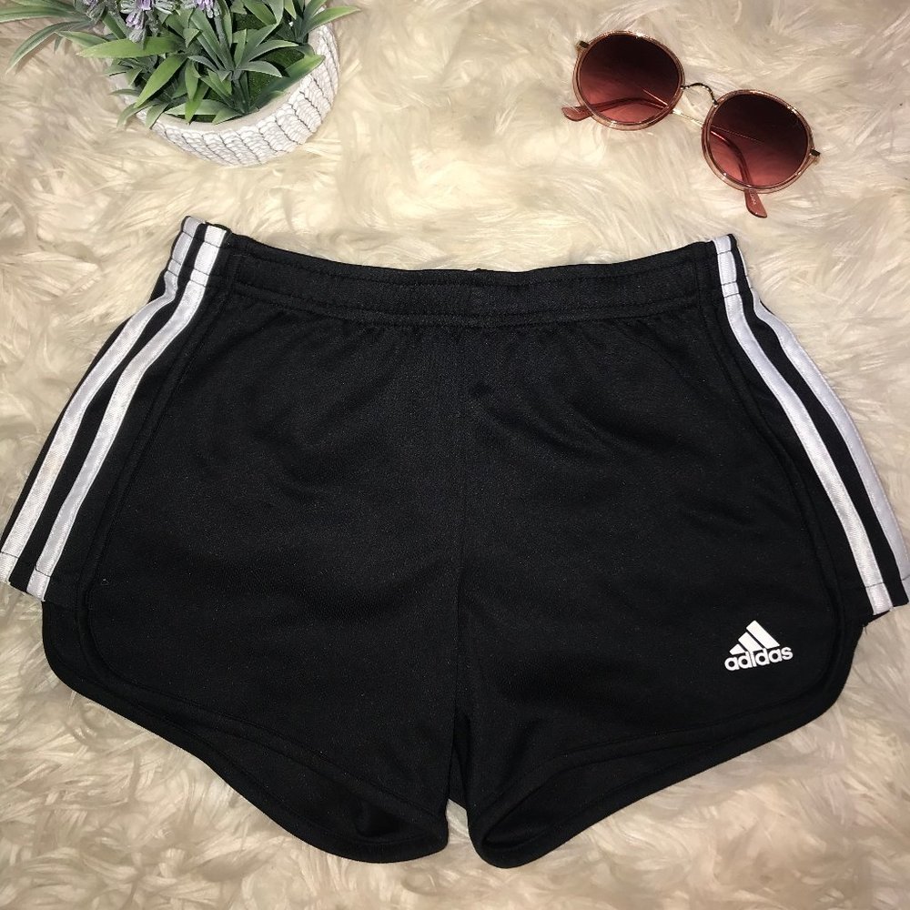 Girls Adidas Athletic Shorts Black Sz L (12-14)